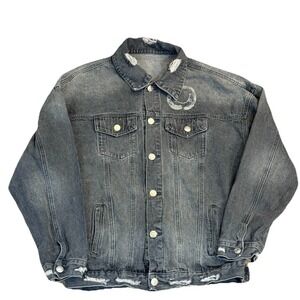 Urban Clothing Shop Smile Denim Jean Jacket XXL Street Style